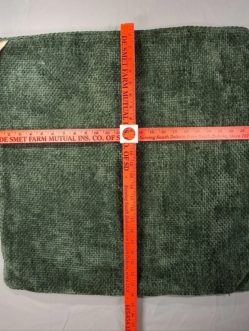 2 Callisto Home Forest Green Chenille Velvet Textured Throw Pillow Covers 24x24